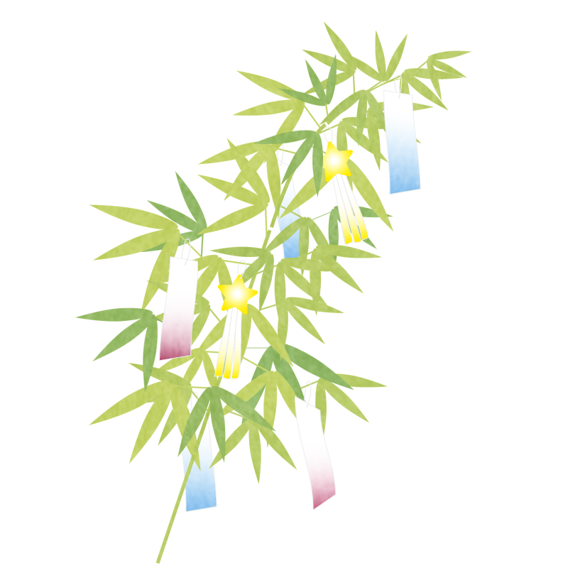 シンプルな七夕の笹の葉