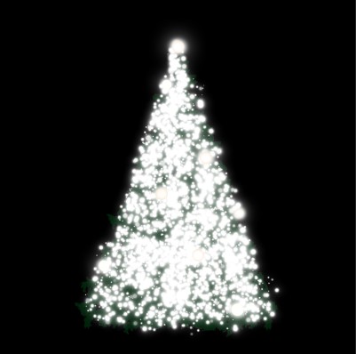 点滅するきらきらクリスマスツリー