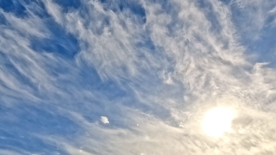 青空を背景にぐんぐんと流れる薄雲（倍速）419